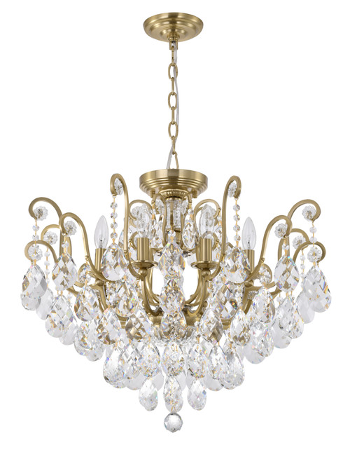 Bethel International BET62 8-Light Chandelier, Antique Brass