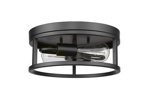 Bethel International YS2180C12BLK 2-Light Flush Mount, Black