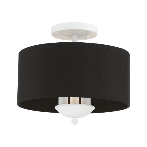 LIVEX LIGHTING 40111-03 3 Light White Semi-Flush Mount