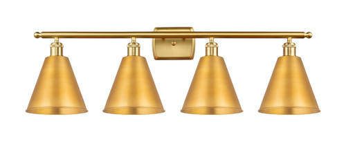 INNOVATIONS 516-4W-SG-MBC-8-SG-LED 4-Light Bath Vanity Light Satin Gold