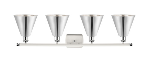 INNOVATIONS 516-4W-WPC-MBC-8-PC-LED 4-Light Bath Vanity Light White and Polished Chrome