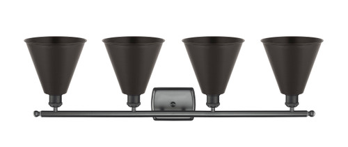 INNOVATIONS 516-4W-BK-MBC-8-BK-LED 4-Light Bath Vanity Light Matte Black