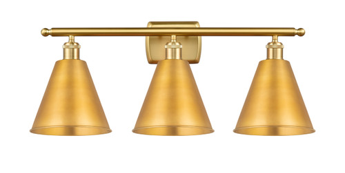 INNOVATIONS 516-3W-SG-MBC-8-SG-LED 3-Light Bath Vanity Light Satin Gold