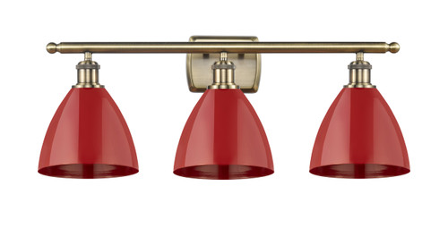 INNOVATIONS 516-3W-AB-MBD-75-RD 3-Light Bath Vanity Light Antique Brass