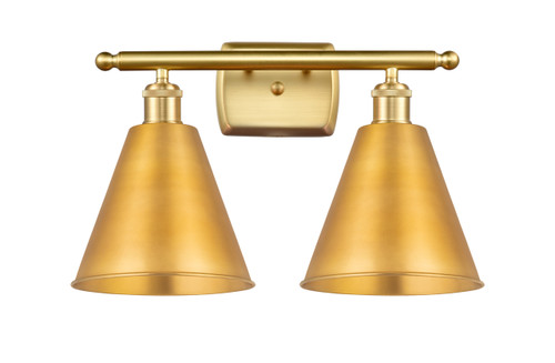 INNOVATIONS 516-2W-SG-MBC-8-SG-LED 2-Light Bath Vanity Light Satin Gold