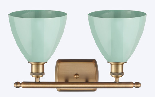 INNOVATIONS 516-2W-BB-MBD-75-SF 2-Light Bath Vanity Light Brushed Brass
