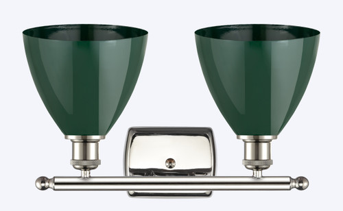 INNOVATIONS 516-2W-PN-MBD-75-GR 2-Light Bath Vanity Light Polished Nickel