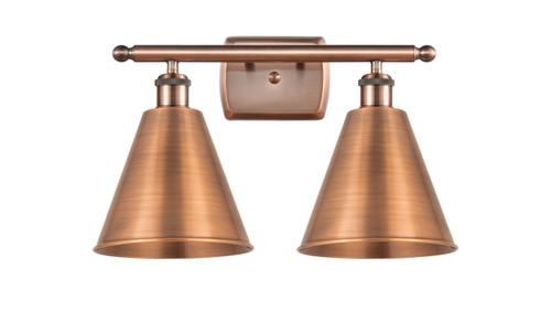 INNOVATIONS 516-2W-AC-MBC-8-AC-LED 2-Light Bath Vanity Light Antique Copper
