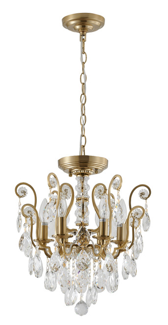 BETHEL INTERNATIONAL BET61X 6-Light Chandelier, Antique Brass