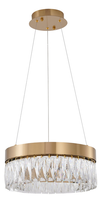 BETHEL INTERNATIONAL FT95C16G 1-Light LED Chandelier, Gold