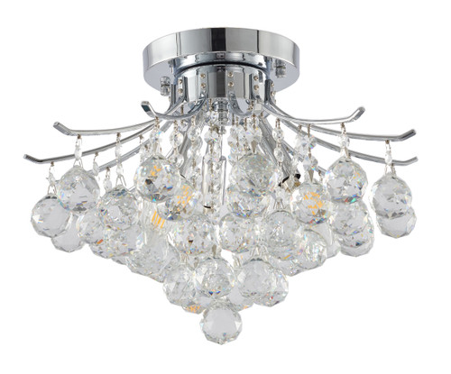 BETHEL INTERNATIONAL BET02FM16CH 3-Light Semi Flush Mount, Chrome