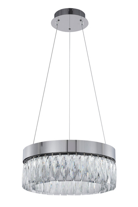 BETHEL INTERNATIONAL FT95C16CH 1-Light LED Chandelier, Chrome