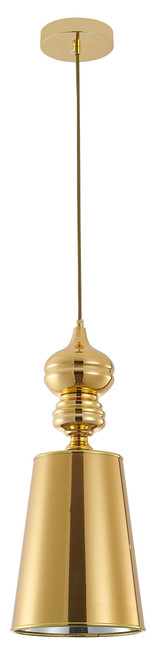 BETHEL INTERNATIONAL ONE02P5G 1-Light Pendant, Polished Gold