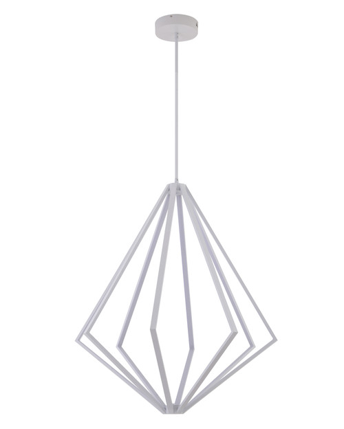 BETHEL INTERNATIONAL WE03C32WH 8-Light LED Chandelier, White