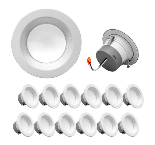 NICOR DLR46071203KWHBF-12P DLR4(v6) 4-inch White 3000K Recessed LED Downlight with Baffle (12 Pack) NICOR DLR46071203KWHBF-12P DLR4(v6) 4-inch White 3000K Recessed LED Downlight with Baffle (12 Pack)
