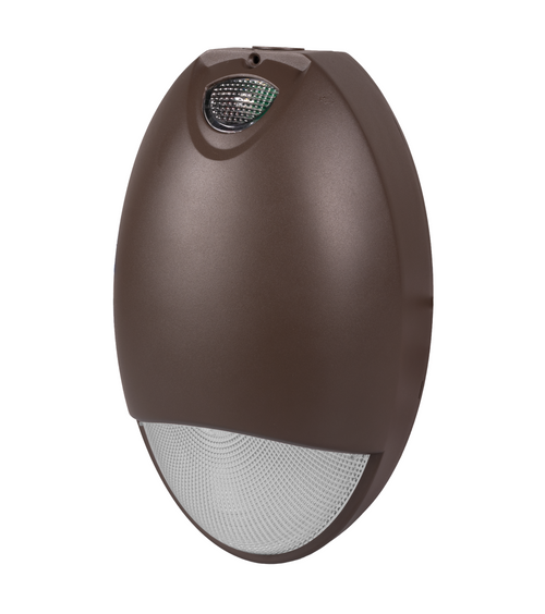 NICOR EOT1MV2KBZPS Bronze Outdoor LED Teardrop Emergency Wall Pack with Photocell, 2700K