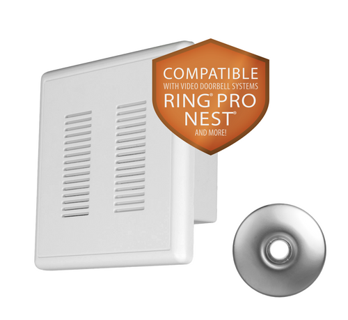 NICOR PRCP2SBNK PrimeChime Plus 2 - Video Compatible Doorbell Chime Kit with Nickel Stucco Button