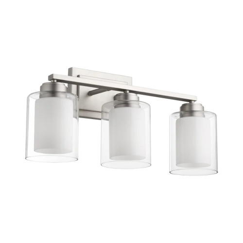 Quorum 582-3-65 3-Light Vanity Light,Satin Nickel Quorum 582-3-65 3-Light Vanity Light,Satin Nickel