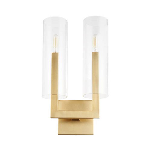 Quorum 5277-2-80 Harbin 2-Light Wall Mount,Aged Brass