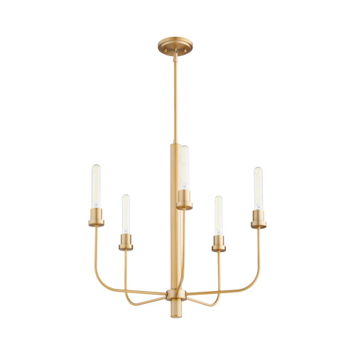 Quorum 612-5-80 Sheridan 5-Light Chandelier,Aged Brass