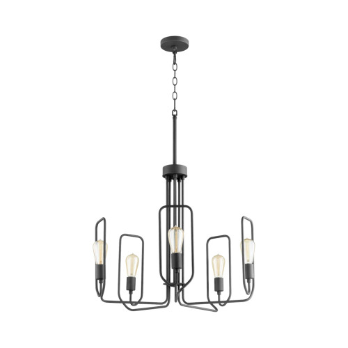 Quorum 650-5-69 Howe 5-Light Chandelier,Textured Black Quorum 650-5-69 Howe 5-Light Chandelier,Textured Black