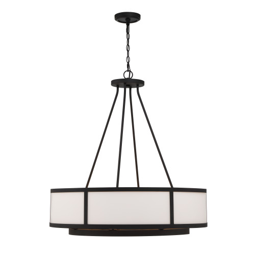 Crystorama BRY-8008-BF Bryant Black Forged 8 Light Chandelier