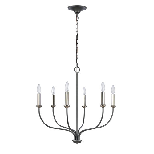 ELK HOME 63096/6 Madeline 25.75'' Wide 6-Light Chandelier - Dark Gray