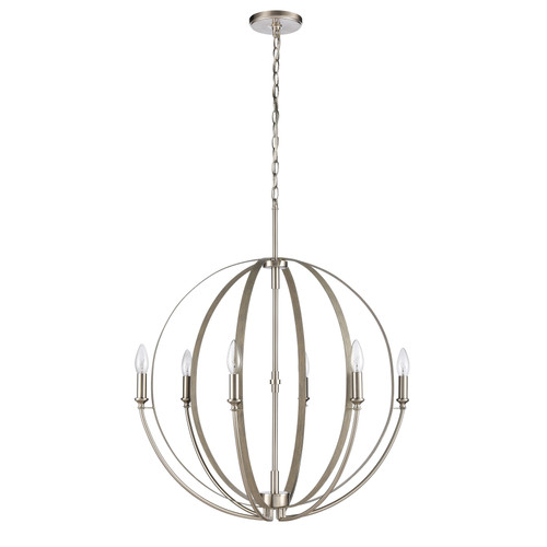 ELK HOME 81466/6 Rotunde 26'' Wide 6-Light Chandelier - Beechwood