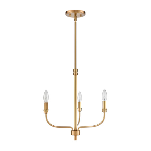 ELK HOME 81505/3 Newland 17'' Wide 3-Light Chandelier - Satin Brass