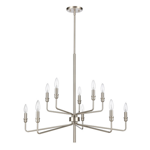 ELK HOME 81529/5+5 Saginaw 34'' Wide 10-Light Chandelier - Satin Nickel