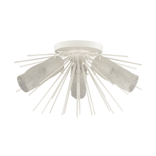 ELK HOME 82084/3 Sea Urchin 20'' Wide 3-Light Semi Flush Mount - White Coral