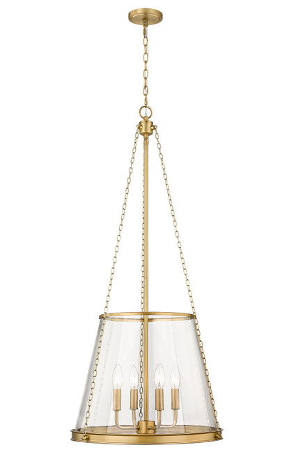 Z-LITE 341P18-RB 4 Light Pendant, Rubbed Brass Z-LITE 341P18-RB 4 Light Pendant, Rubbed Brass