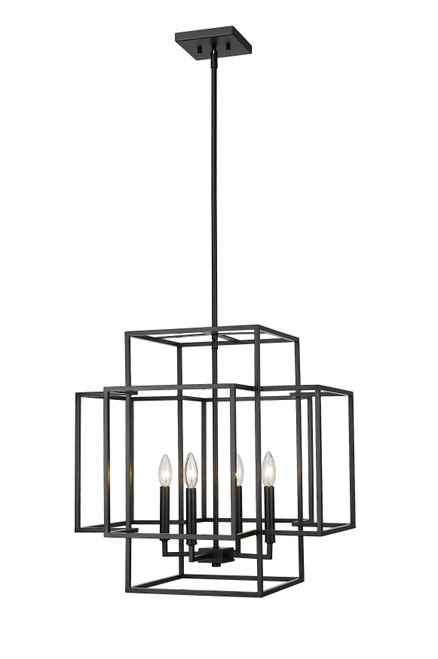 Z-LITE 454-22MB 4 Light Pendant, Matte Black Z-LITE 454-22MB 4 Light Pendant, Matte Black