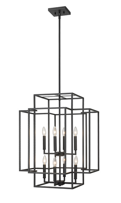 Z-LITE 454-28MB 8 Light Pendant, Matte Black