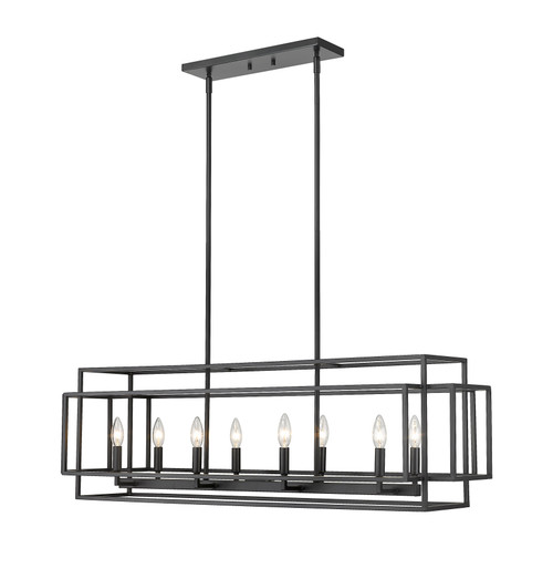 Z-LITE 454-44L-MB 8 Light Pendant, Matte Black Z-LITE 454-44L-MB 8 Light Pendant, Matte Black