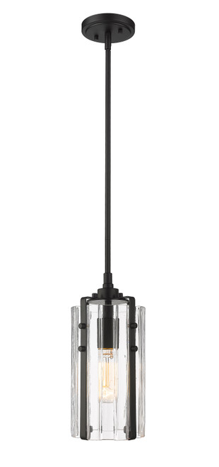 Z-LITE 3036MP-MB 1 Light Mini Pendant, Matte Black