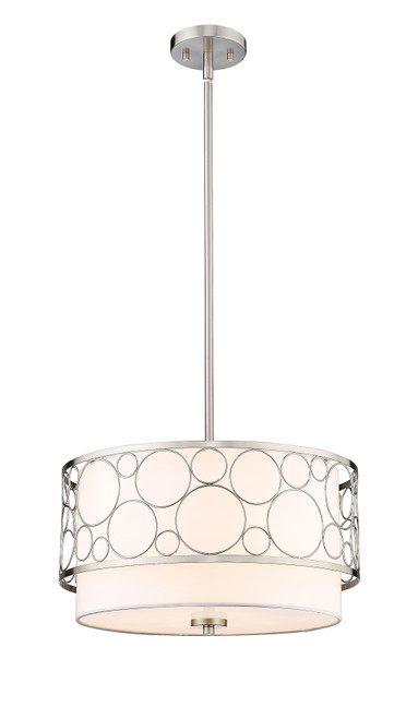Z-LITE 197-17BN 3 Light Pendant, Brushed Nickel