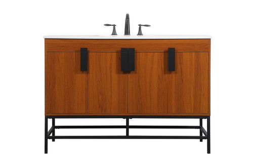 Elegant Decor VF48848MTK 48 inch single bathroom vanity in teak Elegant Decor VF48848MTK 48 inch single bathroom vanity in teak