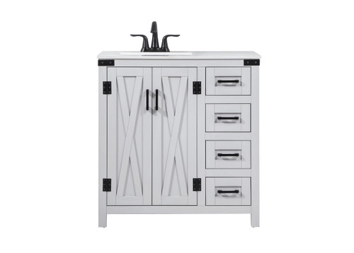 Elegant Decor VF90232GR 32 inch single bathroom vanity in grey