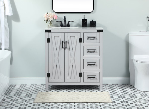 Elegant Decor VF90232GR 32 inch single bathroom vanity in grey