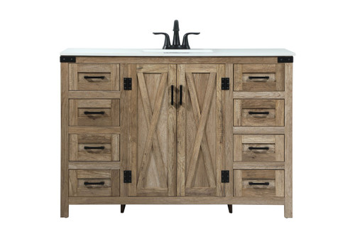 Elegant Decor VF90248NT 48 inch single bathroom vanity in natural oak