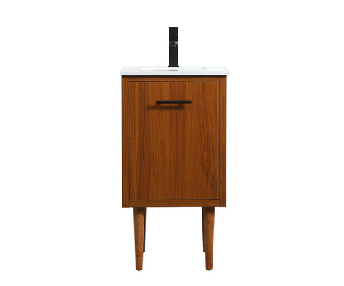Elegant Decor VF48018MTK 18 inch single bathroom vanity in teak