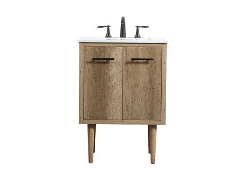 Elegant Decor VF48024NT 24 inch single bathroom vanity in natural oak Elegant Decor VF48024NT 24 inch single bathroom vanity in natural oak