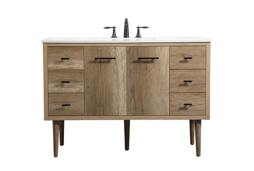 Elegant Decor VF48048NT 48 inch single bathroom vanity in natural oak Elegant Decor VF48048NT 48 inch single bathroom vanity in natural oak