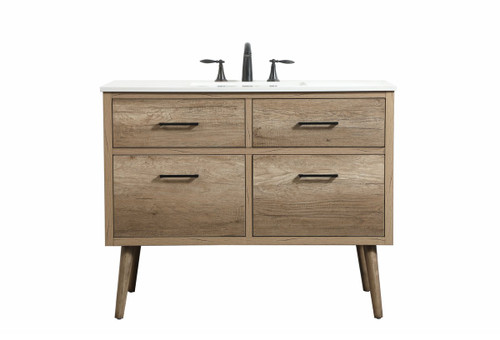 Elegant Decor VF41042NT 42 inch single bathroom vanity in natural oak Elegant Decor VF41042NT 42 inch single bathroom vanity in natural oak