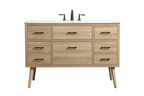 Elegant Decor VF41048MW 48 inch single bathroom vanity in mango wood