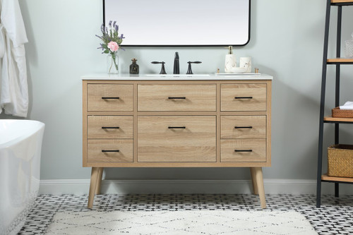 Elegant Decor VF41048MW 48 inch single bathroom vanity in mango wood