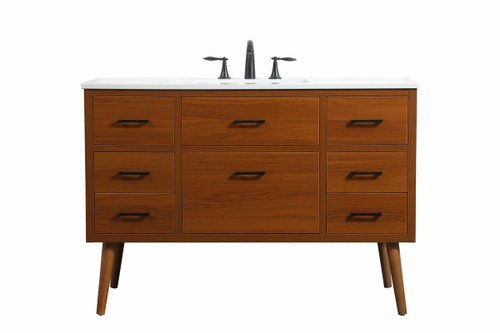 Elegant Decor VF41048MTK 48 inch single bathroom vanity in teak Elegant Decor VF41048MTK 48 inch single bathroom vanity in teak