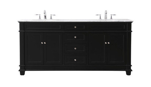 Elegant Decor VF50072DBK 72 inch double bathroom vanity set in black Elegant Decor VF50072DBK 72 inch double bathroom vanity set in black