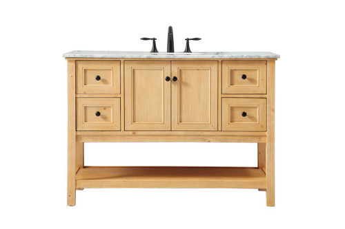 Elegant Decor VF27048NW 48 inch single bathroom vanity in natural wood Elegant Decor VF27048NW 48 inch single bathroom vanity in natural wood